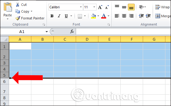 cách giãn dòng Excel