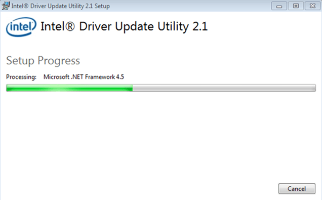 Chờ Intel Driver Update Utility chạy