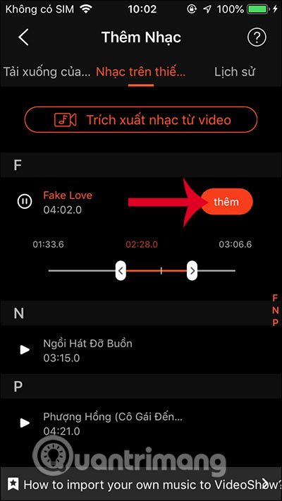 Thêm nhạc vào video