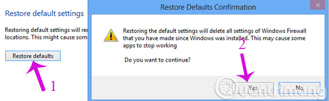 Restore defaults