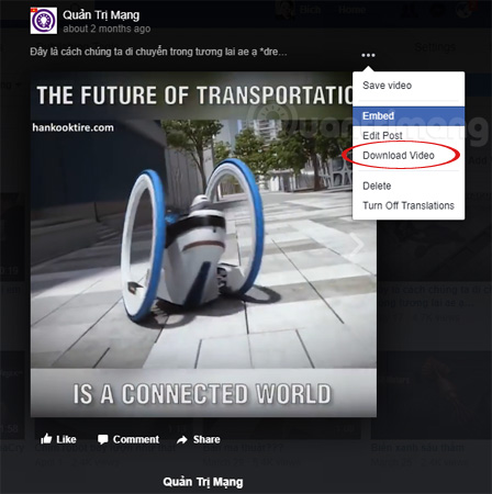Tải video Facebook nhanh từ máy tính