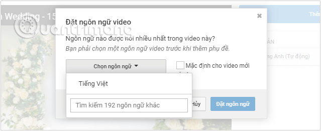 Thêm ngôn ngữ cho video