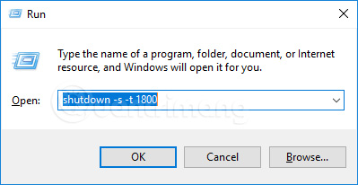 Nhập lệnh hẹn giờ tắt máy tính trên Windows
