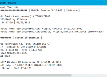 Bản báo cáo quá trình quét virus