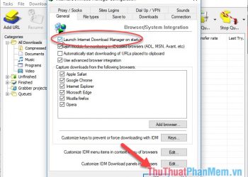 Bật IDM khởi động cùng Windows