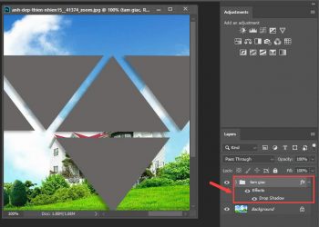Di chuyển, chỉnh sửa phần Layer copy tùy ý