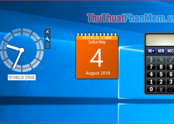 Gadget sau khi được đưa ra màn hình