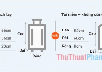 Kích thước hành lý xách tay của Jestar Pacific Airlines