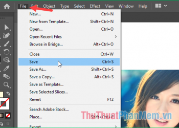 Nhấn File - Save để lưu ảnh lại