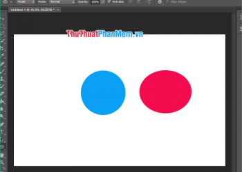 Nhấn giữ Shift thì hình tròn sẽ tròn tuyệt đối
