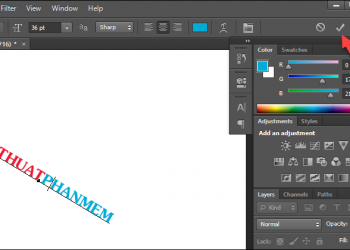 Nhấn vào biểu tượng dấu tích trên thanh công cụ để áp dụng