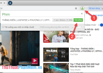 Nhấn vào biểu tượng để tải video xuống