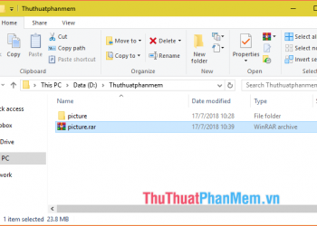 Như vậy là file đã nén thành công
