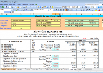 Phần mềm dự toán Delta