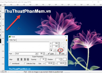 Tạo kiểu chữ có đường viền gợn sóng