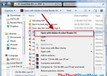 Tiến hành mở file PDF theo Open With