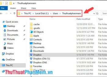 Truy cập vào thư mục Dropbox