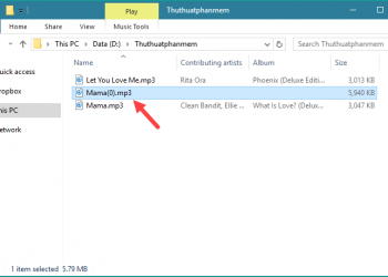 Bản nhạc sau khi nối