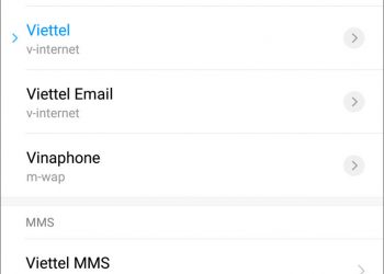 Chọn cấu hình APN