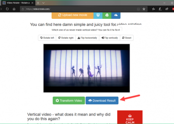 Chọn Download Result để tải video về máy tính