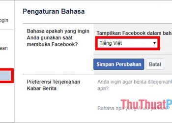 Đổi ngôn ngữ Facebook sang Tiếng Việt hoặc English