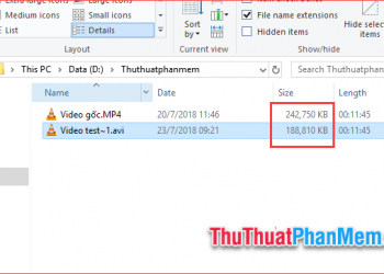 Được 1 video mới với dung lượng giảm đi khá nhiều