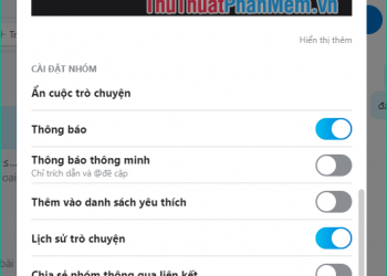 Giao diện quản lý nhóm