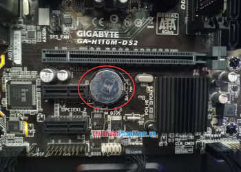 Quan sát trên bo mạch chủ để tìm vị trí của Pin CMOS