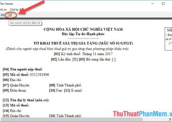 Tính năng Xác minh chữ kí điện tử