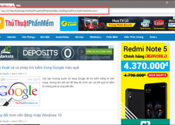 Trang web được mở lên đầy đủ như lúc có internet