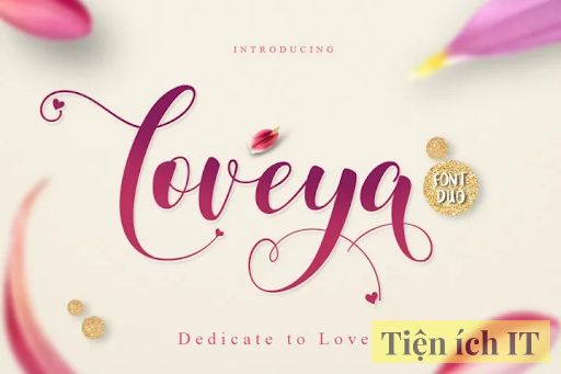 Font Loveya Script Typography