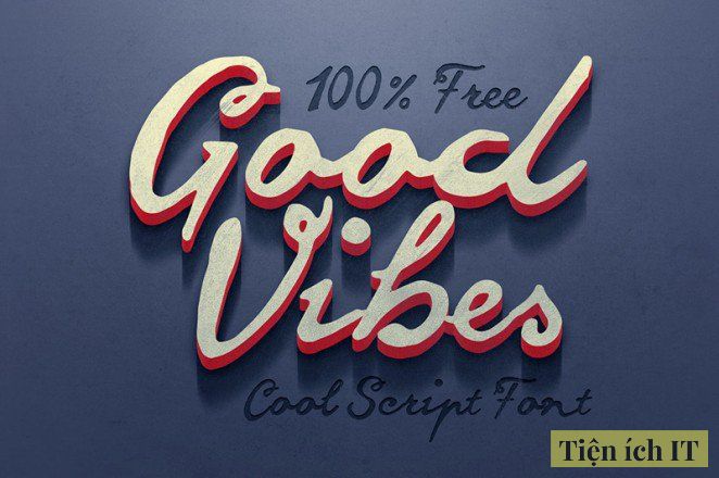 font calligraphy good vibes