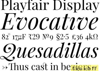 Font chữ có chân Playfair Display