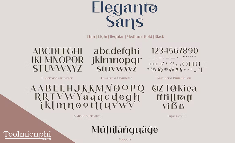 Mẫu font chữ Eleganto Sans số 4