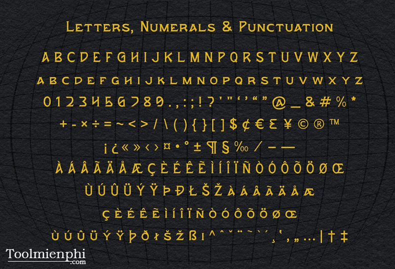 Mẫu font chữ Wornout Typeface số 5